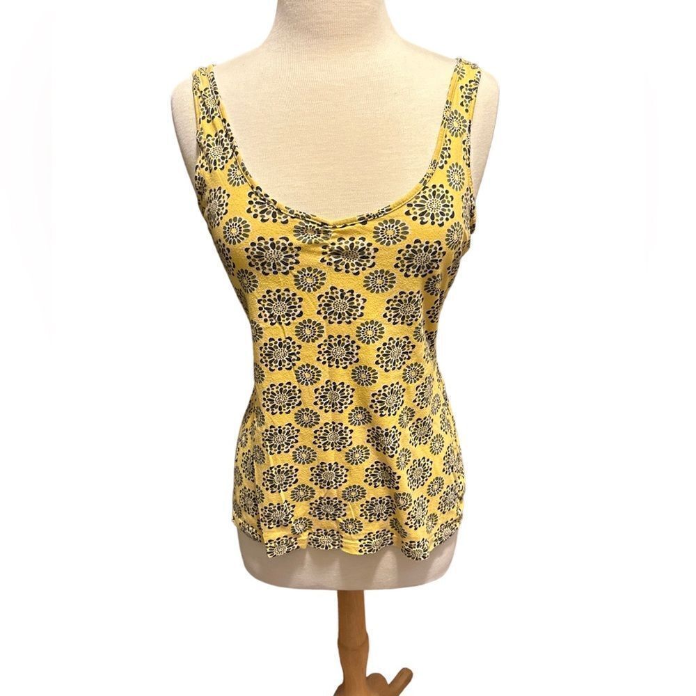 GAP Factory Yellow Patterned Tank Top Small